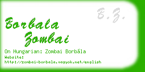 borbala zombai business card